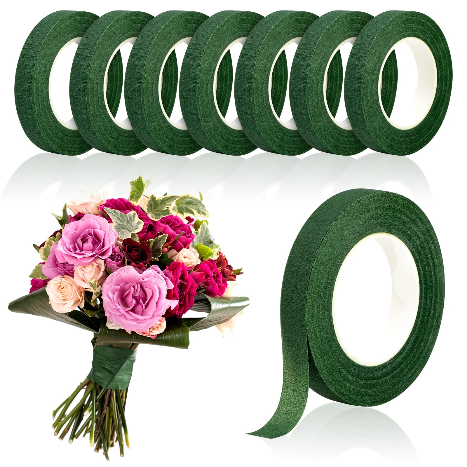 Wedding Floral Supply - 20Yards Green Bouquet Floral Tapes Self-adhesive