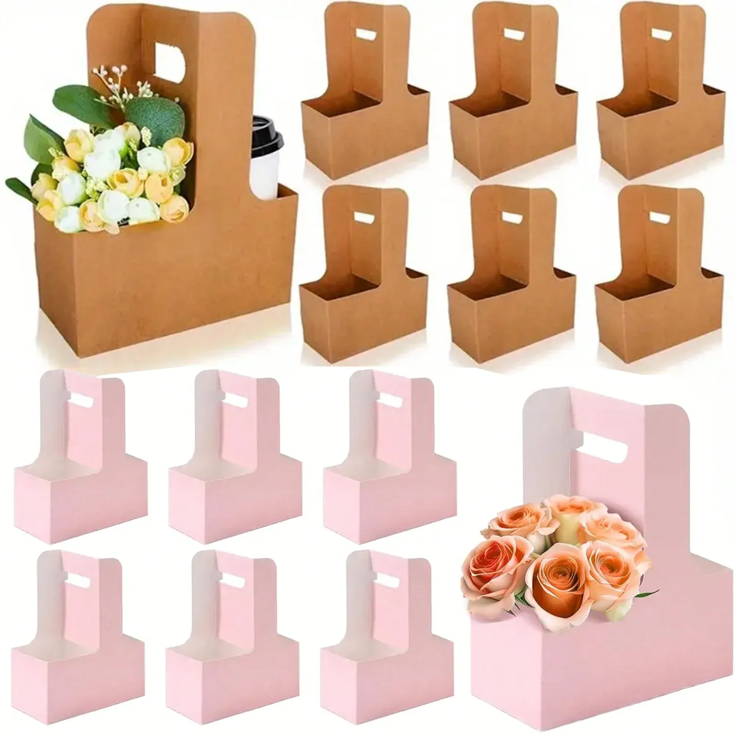 Wedding Hampers - Kraft Paper Flower Bouquet Gift Bags