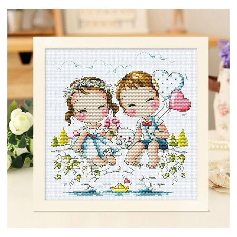 Wedding Package Gold - Amishop Counted Cross Stitch Kit, Lovely