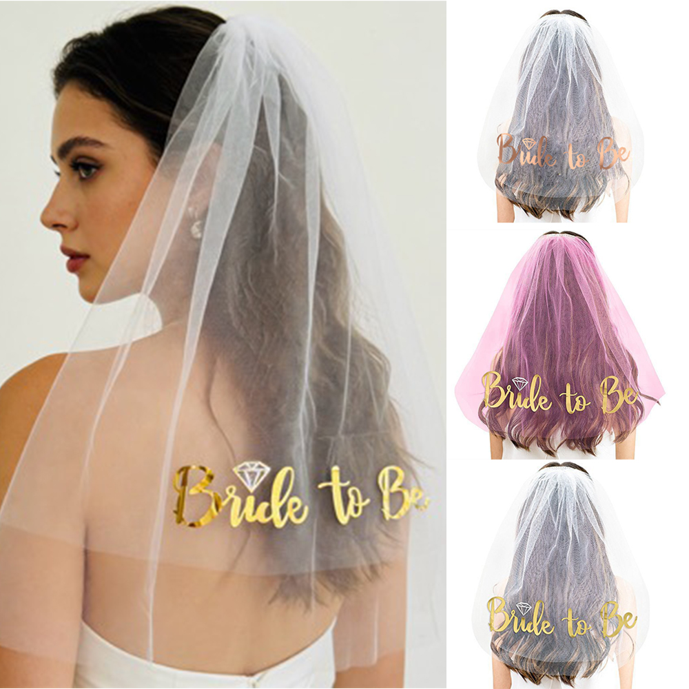 Wedding Supply Store - Bride To Be Veil Rose Gold