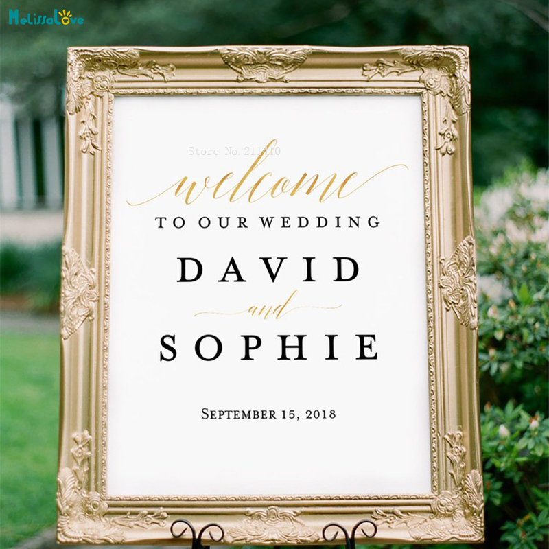 Wedding Package Gold - Gold and Black Wedding Welcome Sign