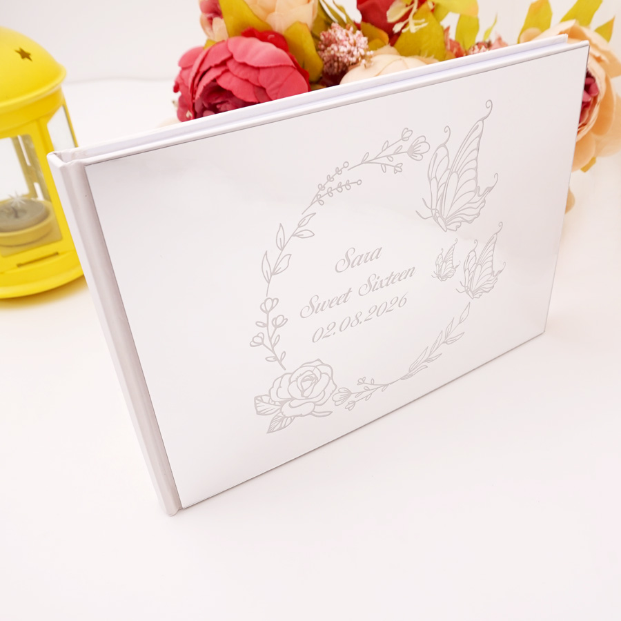Custom Butterfly Design Acryli - огляд і ціна Personalized Guest Book