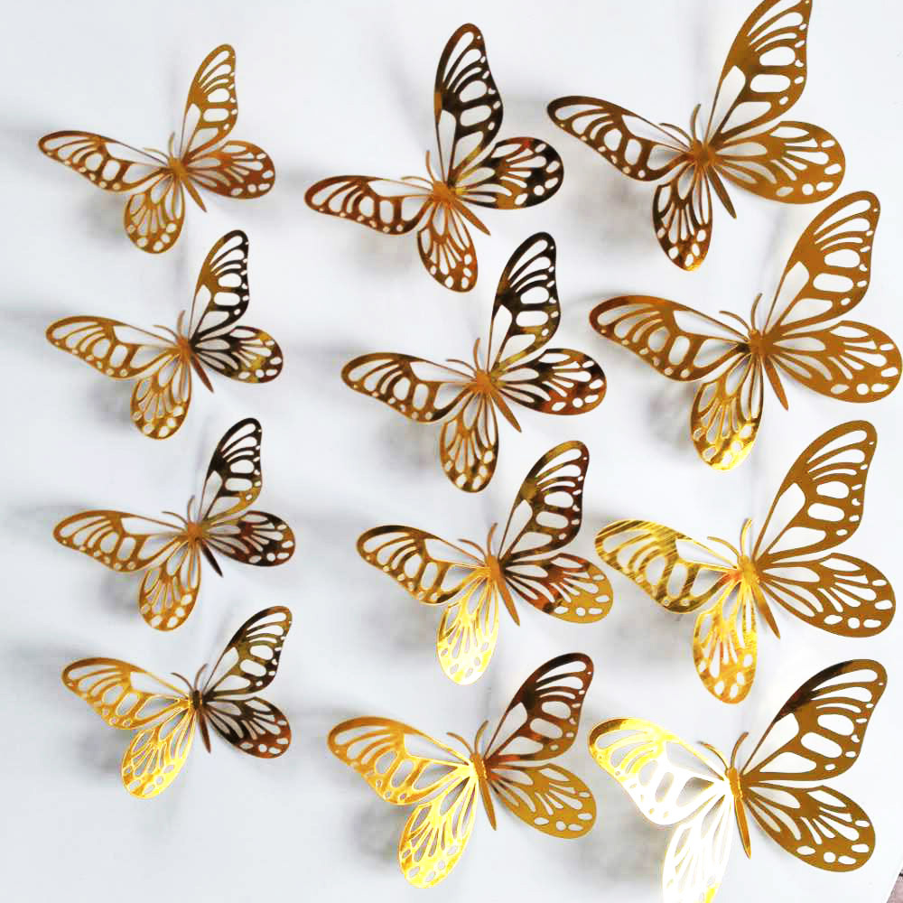 12Pcs/Set Gold Silver Hollow B - огляд і ціна Wedding Package Gold