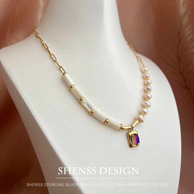 Natural 5-6mm Pearl Shell Neck - огляд і ціна Wedding Package Gold