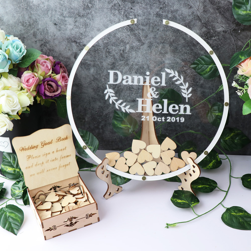 Personalized Acrylic round wed - огляд і ціна Personalized Guest Book