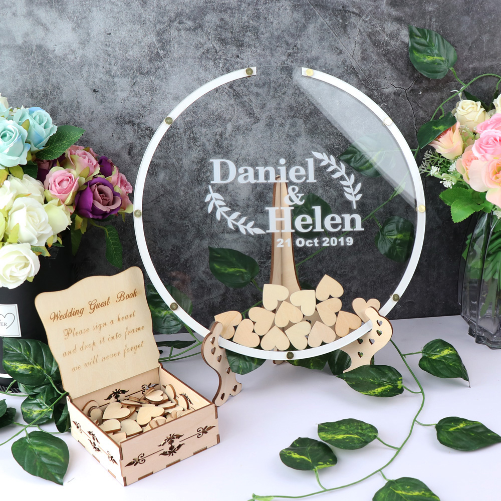 Personalized Acrylic round wed - огляд і ціна Personalized Guest Book