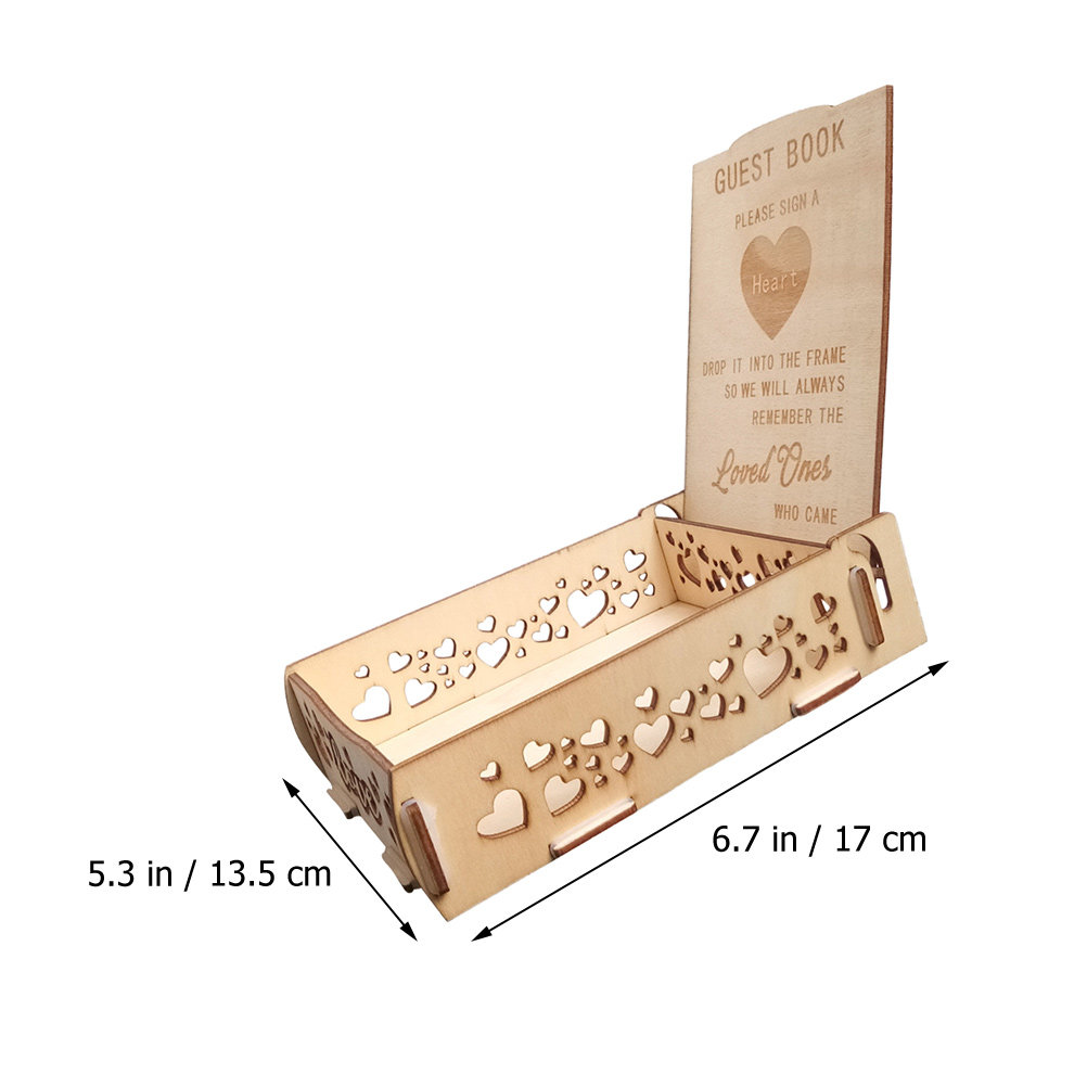 Wooden Wedding Guest Book Box  - огляд і ціна Personalized Guest Book