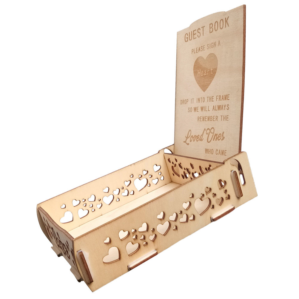 Wooden Wedding Guest Book Box  - огляд і ціна Personalized Guest Book