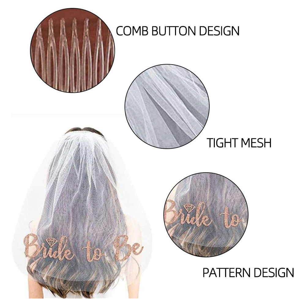Bride To Be Veil Rose Gold Hen - огляд і ціна Wedding Supply Store
