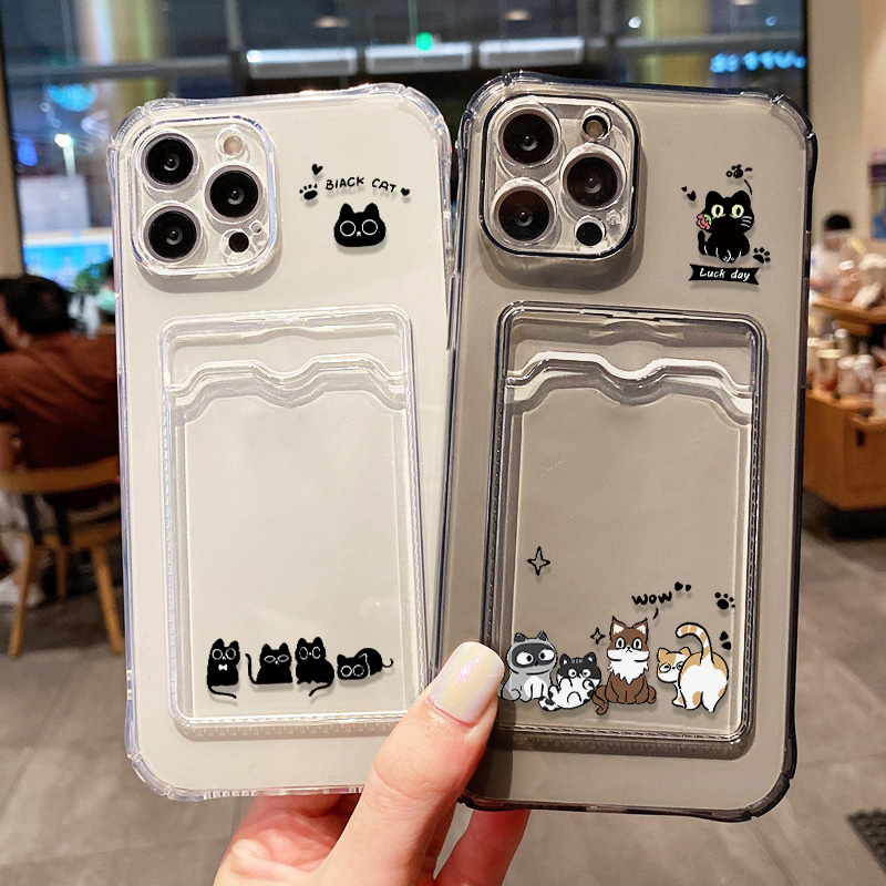 Cute Black Cat Phone Case For  - огляд і ціна Place Card Holder