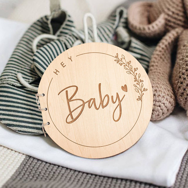 Wooden Circular Cover Message  - огляд і ціна Personalized Guest Book