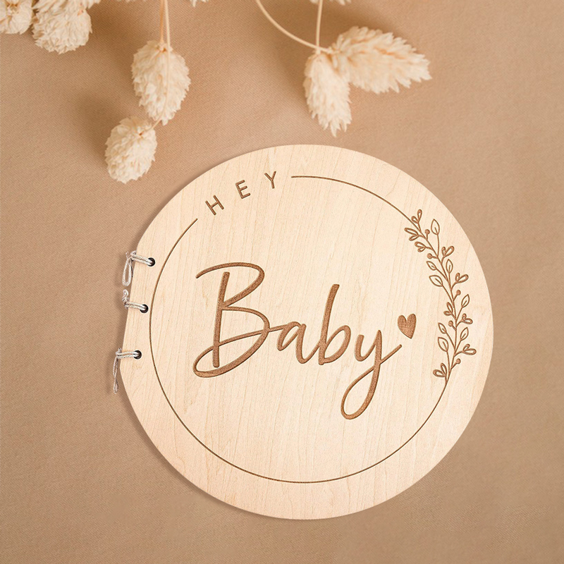 Wooden Circular Cover Message  - огляд і ціна Personalized Guest Book