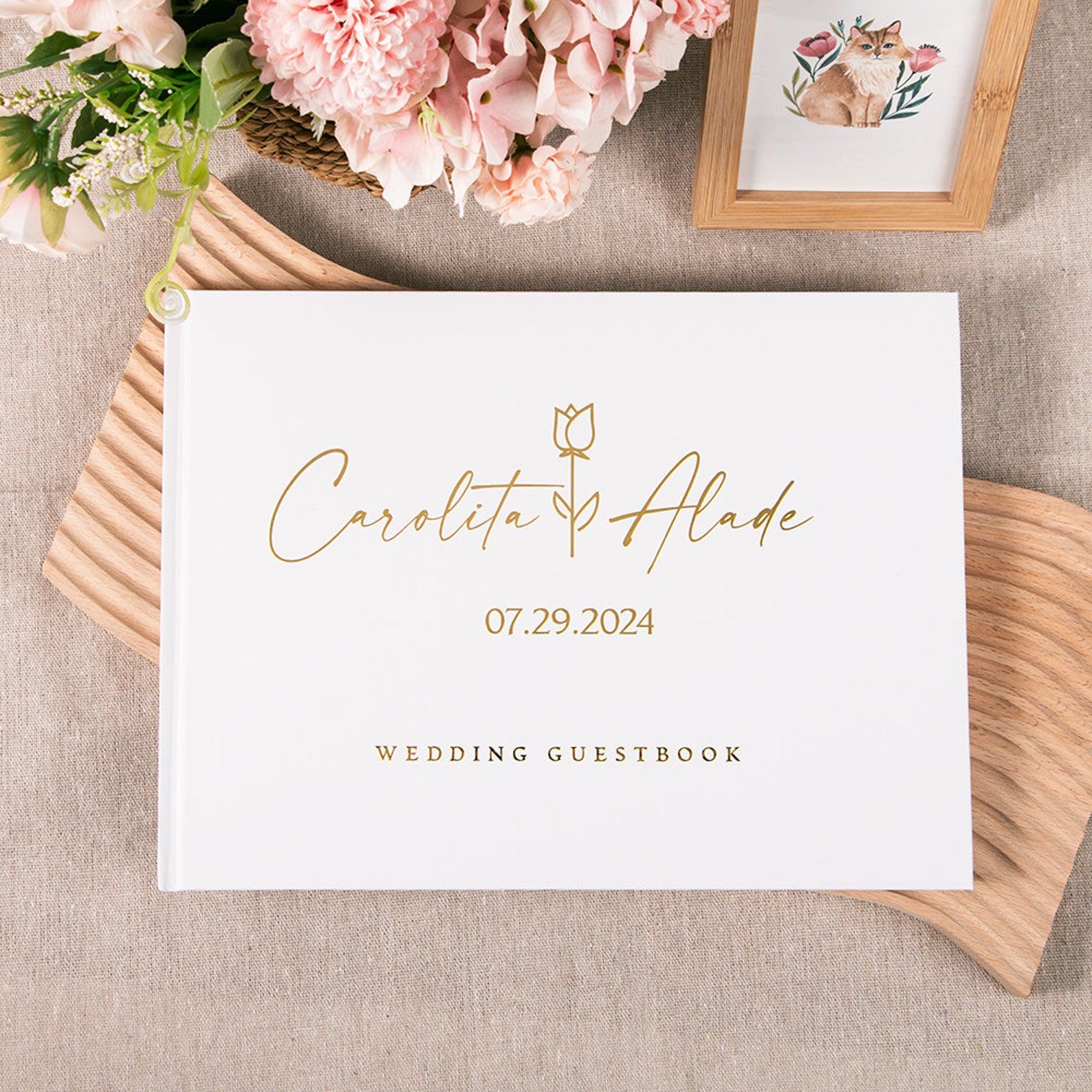 Custom Wedding Guestbook Perso - огляд і ціна Personalized Guest Book