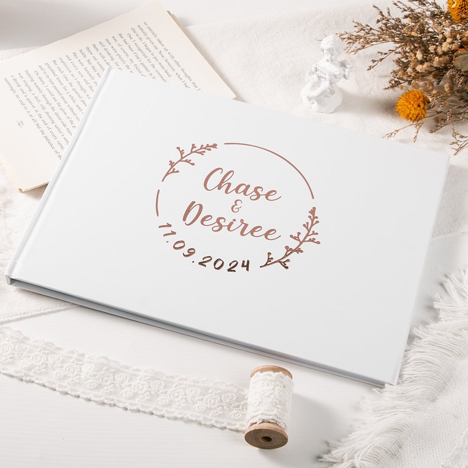 Custom Wedding Guestbook Perso - огляд і ціна Personalized Guest Book